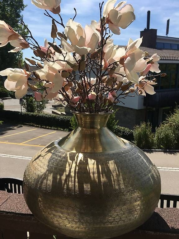 Vasen & Gefässe: Alu Gold Metallbodenvase – Gebraucht aus Bassersdorf von sch_dxc7 2