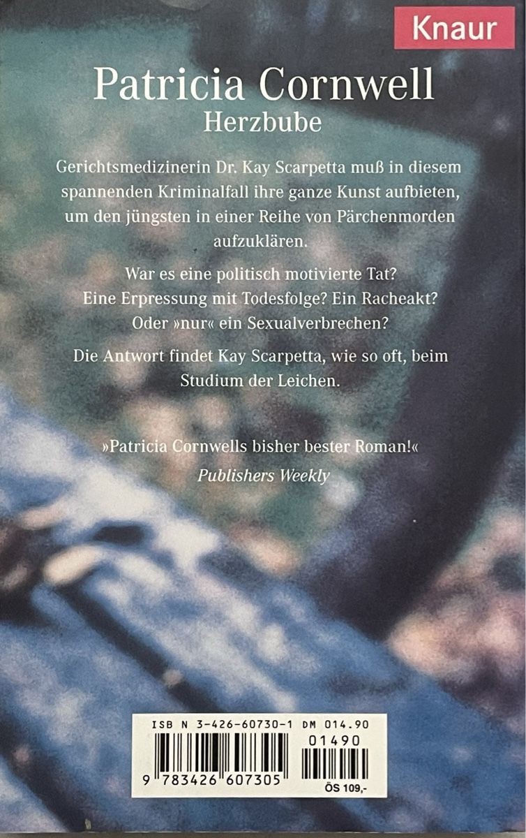 Bücher: HERZBUBE - PATRICIA CORNWELL - TASCHENBUCH – Gebraucht aus Buchs AG von fischli610 1