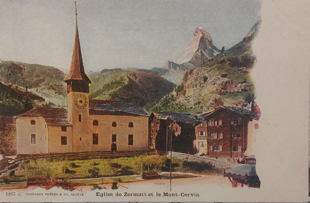 Cartoline postali: ZERMATT - L'Eglise et le Mont-Cervin – Usato da Delémont venduto da Domdom1