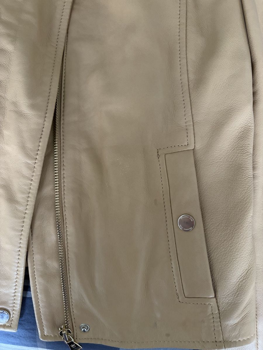 Massimo Dutti Giacche: Massimo Dutti - Beige Leather Jacket - size S – Usato da Zug venduto da digalvao 2