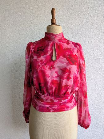 Blouse Mohito floral print pink size 36