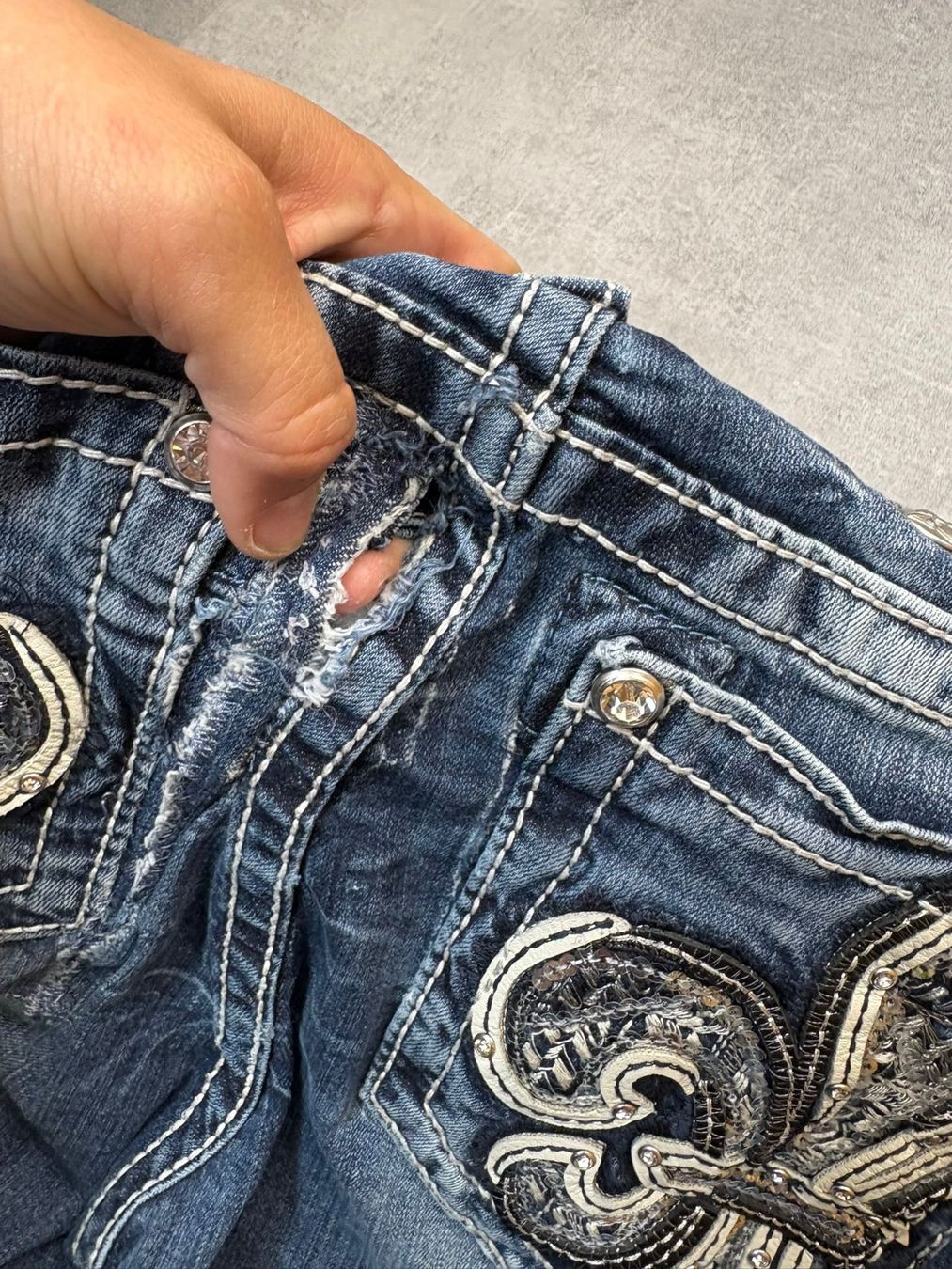 Jeans: Miss Me Bootcut Flared Jeans - Grösse L/29 – Usato da Werdenberg venduto da hase.vintage 5