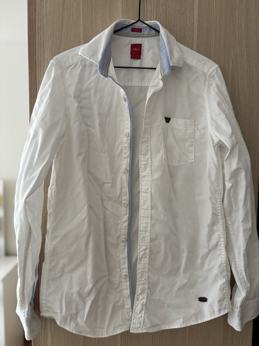 S.Oliver Camicette: S.Oliver Hemd Weiss, Grösse S - zeitlos ! Bluse – Usato da Basel venduto da mic_5258