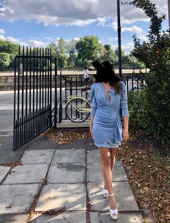 Sagaza Studio x Trendyol Dress, Size 36, Light Blue