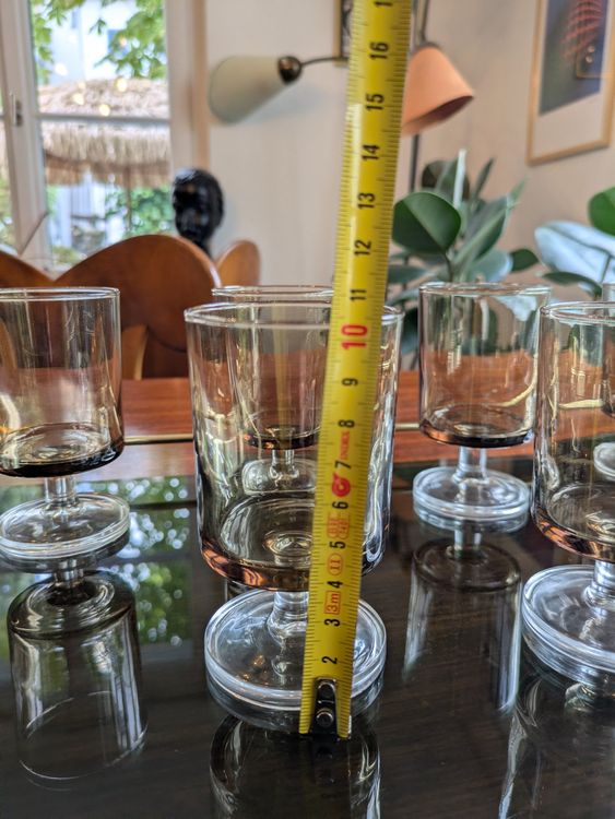 6er Set Rauchglas Gläser 60er Jahre Vintage Top Zustand (Gebraucht) in Kreuzlingen für CHF 55 – mit Lieferung auf Ricardo kaufen