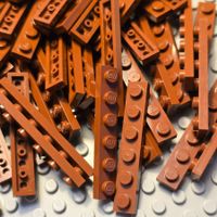 Lego 53x Platten 1x6 (3666) rotbraun