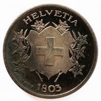Silbermedaille Helvetia 1803 Republica Argoviensis Silber