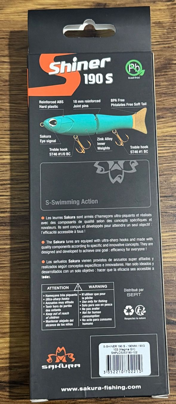 Esche: Sakura S-Shiner 190 - Swimbait – Nuovo e nell'imballaggio originale da Widnau venduto da Fishingtackle_Oggy 1