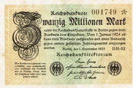 Berlin 20 Mil.Mark Serie BM-52 01.09.1923 VZ-VZ+