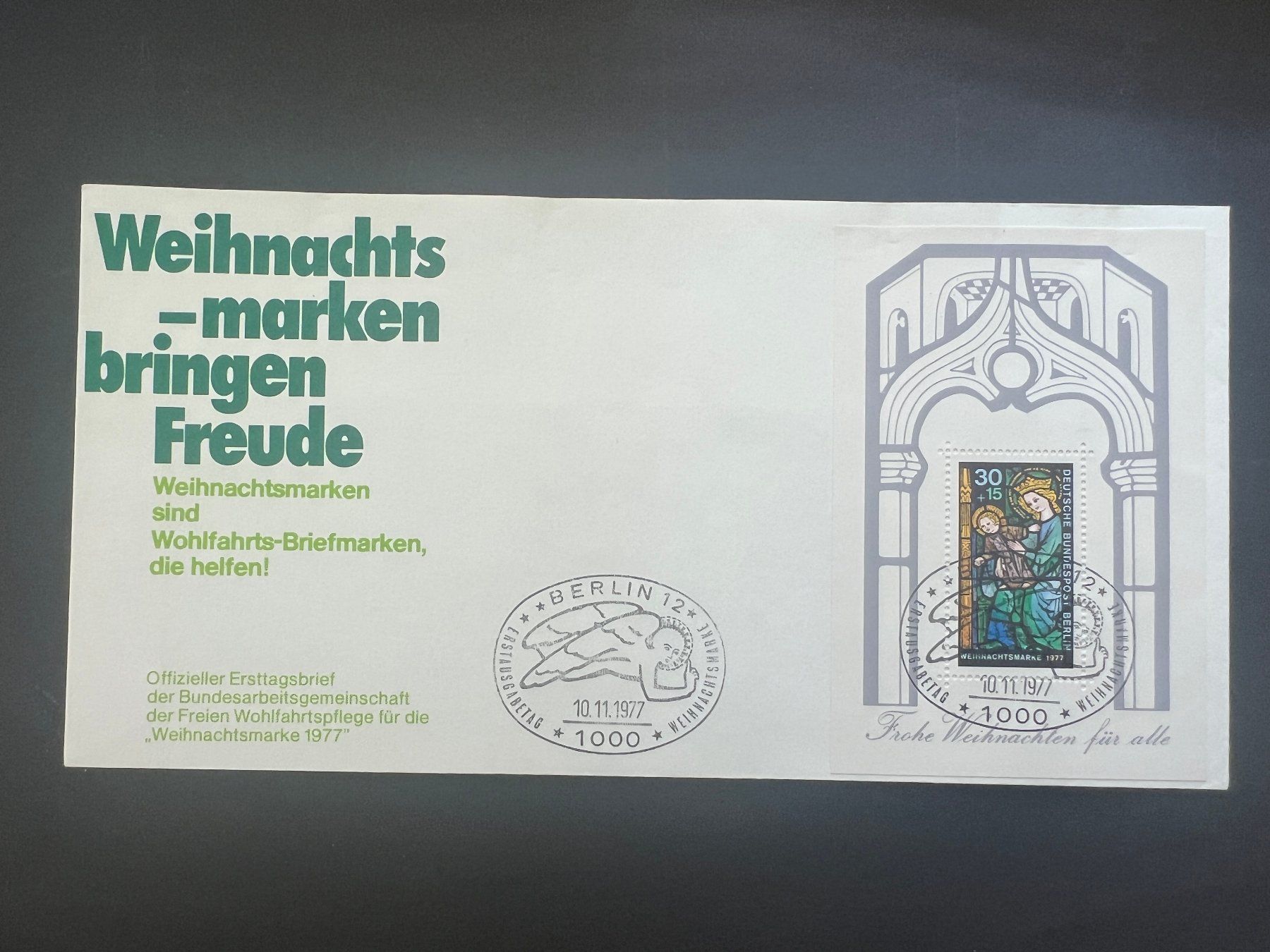Tutti i francobolli: BRD 1977 FDC Weihnachtsmarke   (F76) – Usato da Hinwil venduto da Sidi4
