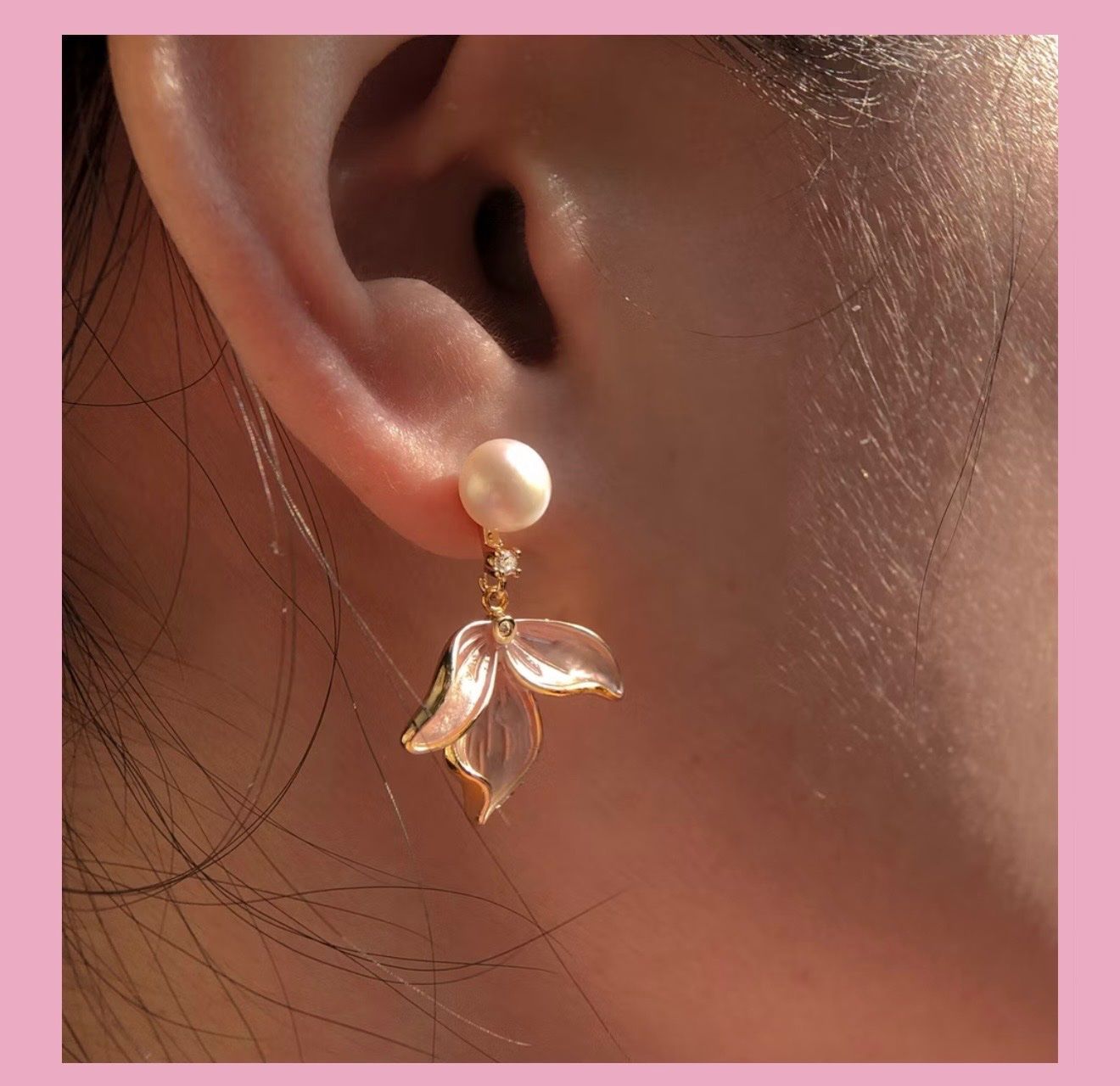 Ohrringe & -stecker: Boucles d’oreilles Fleurs Nacrées – Neu und originalverpackt aus St-Maurice von Sandrinette123 1