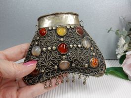 **❤️VINTAGE - INDISCHE SAJAI METALL GELDBÖRSE / TASCHE❤️**