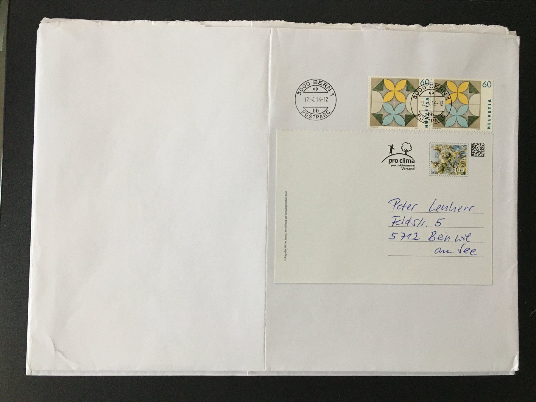 Tutti i francobolli: Mischfrankatur Postkarte + ZN 848 ab Postparc Bern – Usato da Niederrohrdorf venduto da leni29