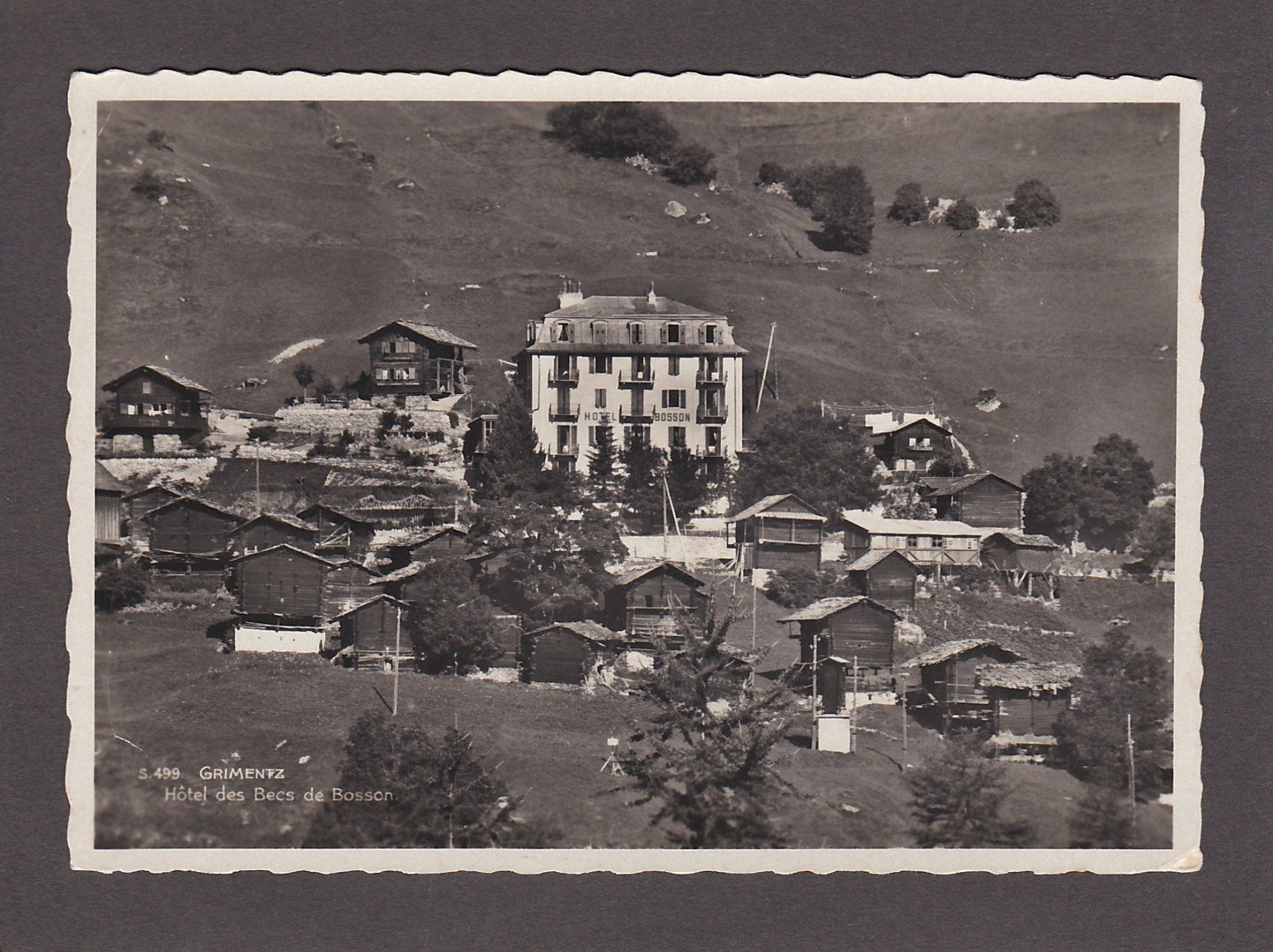 Cartoline postali: GRIMENTZ Hôtel des Becs de Bosson – Usato da Reiden venduto da cinfis
