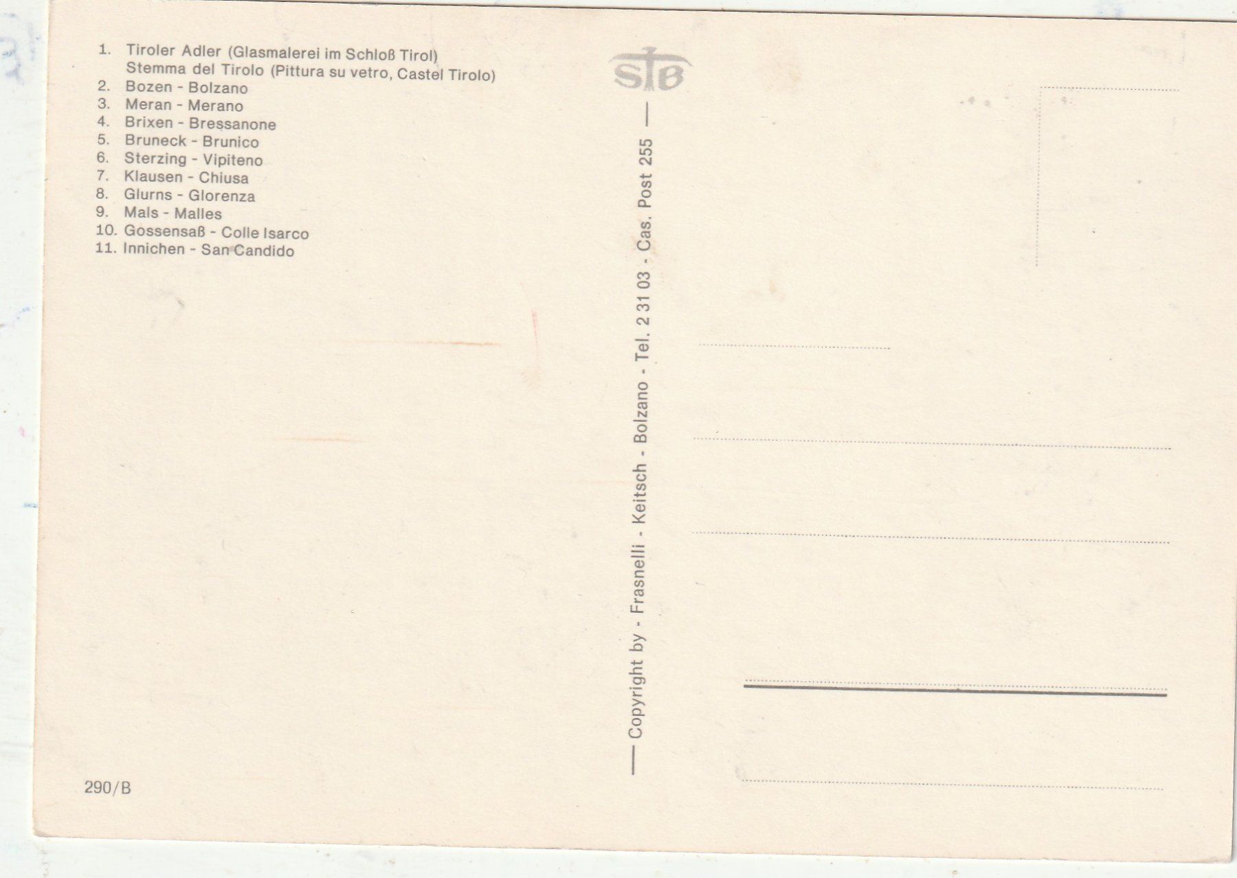 Cartoline postali: Tiroler Wappen – Usato da Lumbrein venduto da made02 1