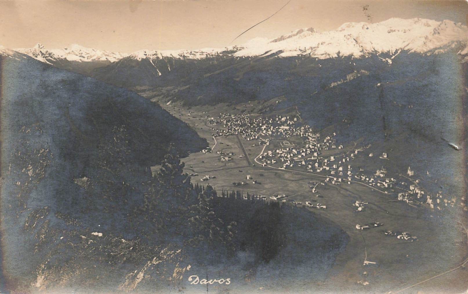Cartoline postali: Davos GR Talpanorama – Usato da Biasca venduto da Blenio71