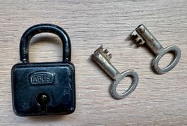 Altes Vorhängeschloss ABUS 40er /50er Jahre mit 2 Schlüsseln