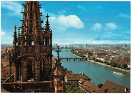 AK Basel Stadtansicht vom Münster aus 1978