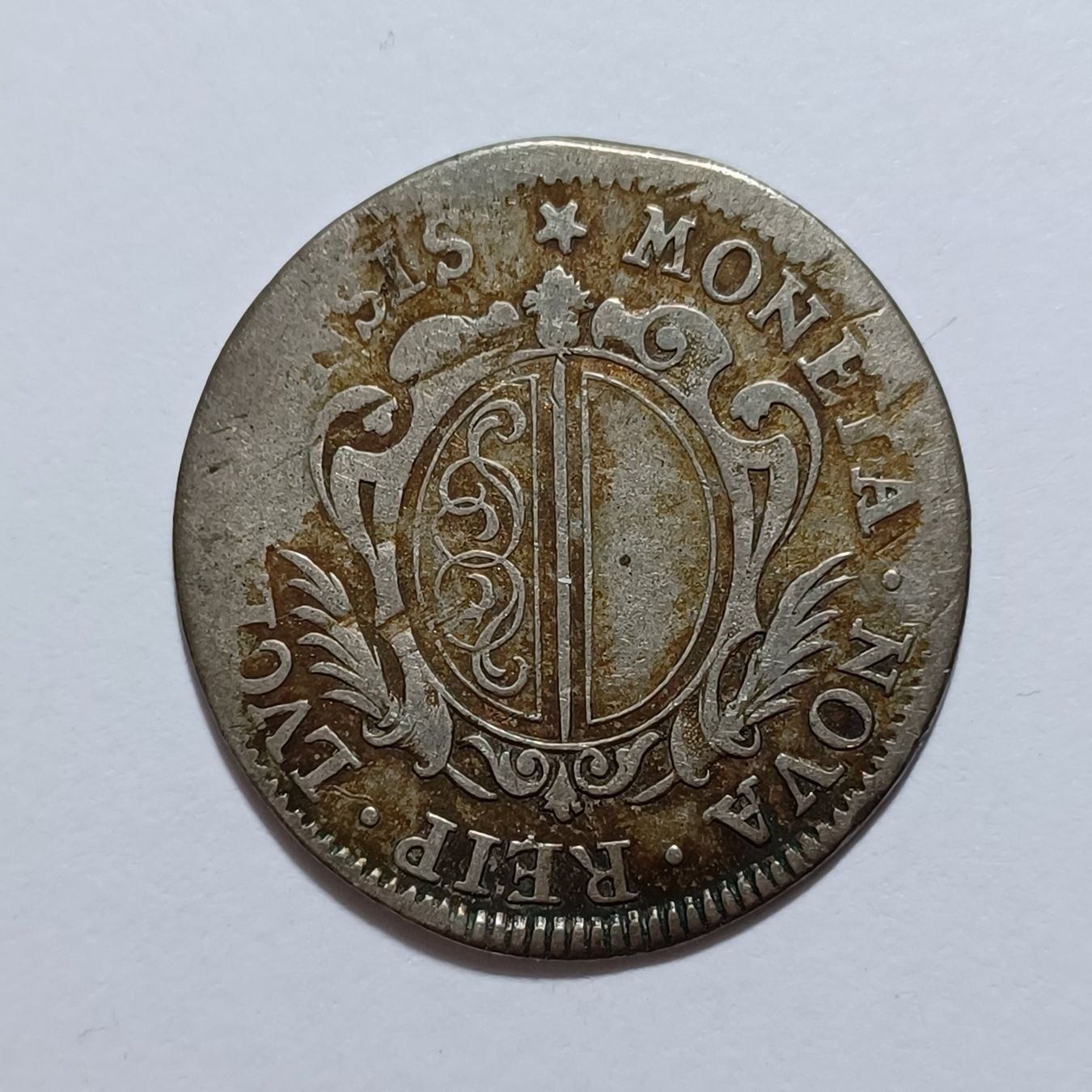 Alle Münzen: 20 Kreuzer 1714 Luzern – Gebraucht aus Pfäffikon ZH von Schweizer_Muenzen 1