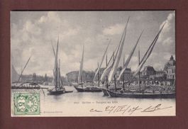 GENEVE - Barques du Léman à la jetée - 1907