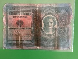 100-Kronen Banknote 1912 Österreichisch-Ungarischen Bank