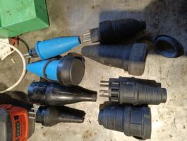 Lot de 8 prises et fiches caoutchouc T13 T12 IP44 Stecker