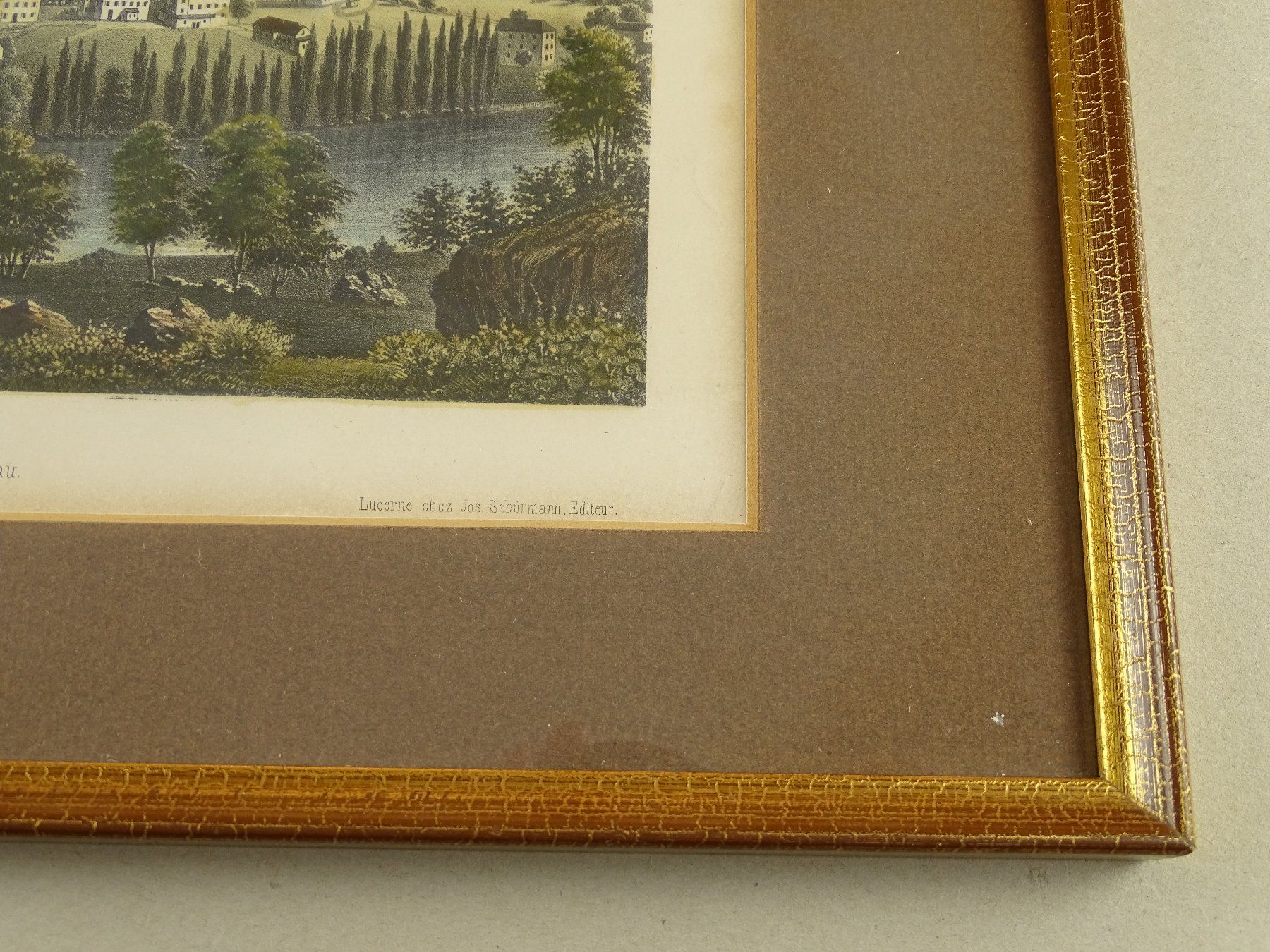 Incisioni: INTERLAKEN, LITHOGRAPHIE UM 1850 – Usato da Grüningen venduto da Kartensammler 6