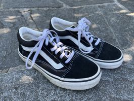 Sneaker Vans Old Skool schwarz weiss gebrauchter Zustand 