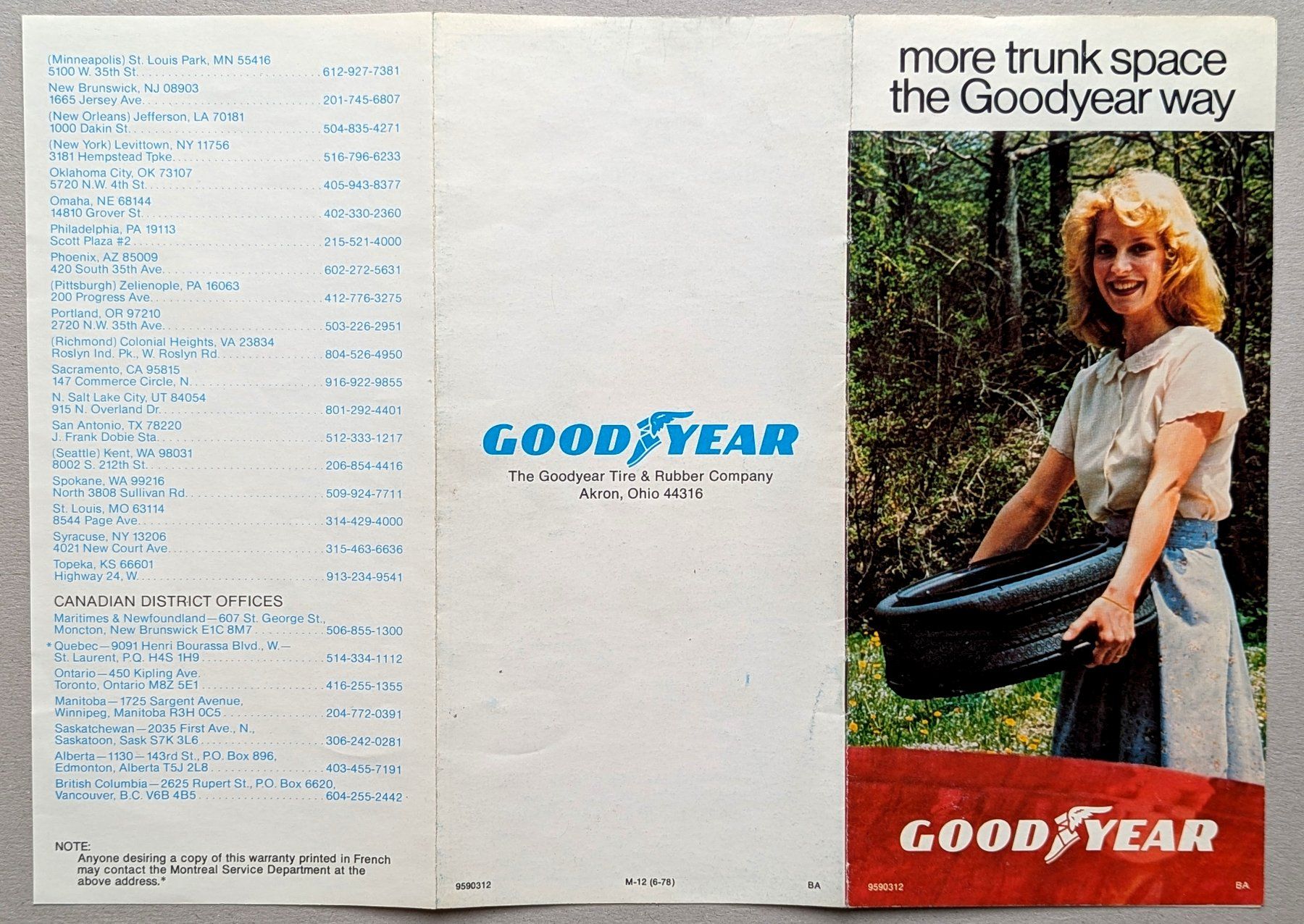 Documenti: Prospekt "GOODYEAR / more trunk space the Goodyear way" – Nuovo (secondo la descrizione) da Olten venduto da VanishingPoint.71 4