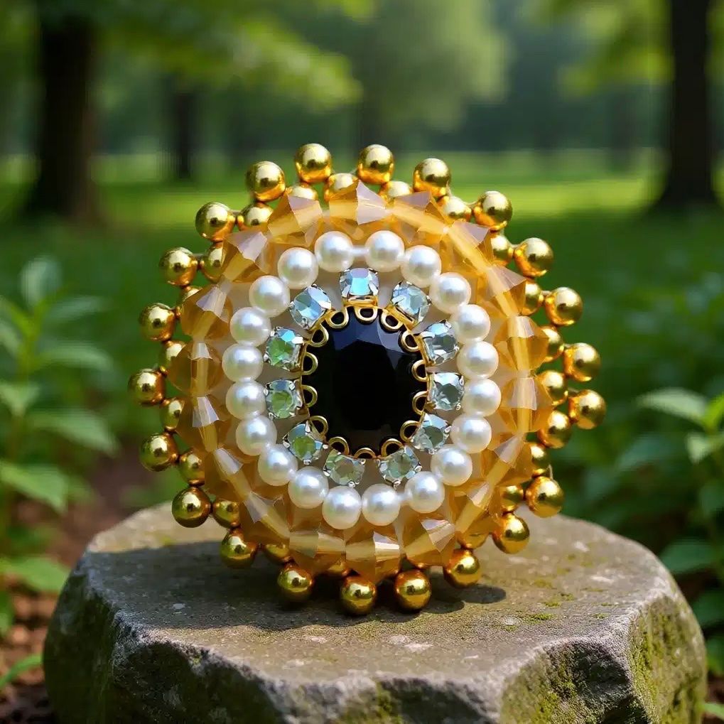 Broches & Aiguilles: Luxus Royal Brosche | Handgemachte Brosche | Brautschmuck – Neuf avec emballage d'origine à Vals par ABA-Atelier 3