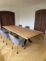 Esstisch Eiche Massiv mit Metallkufen neuwertig