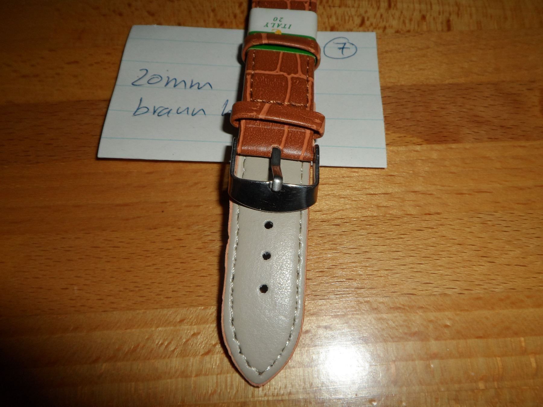 Bracciali & Braccialetti: Uhrenarmband, 20mm , hellbrauen,Leder – Nuovo e nell'imballaggio originale da Riehen venduto da tamola67 1