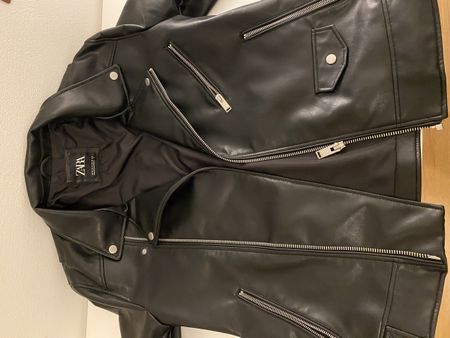 Schwarze Lederjacke Unisex