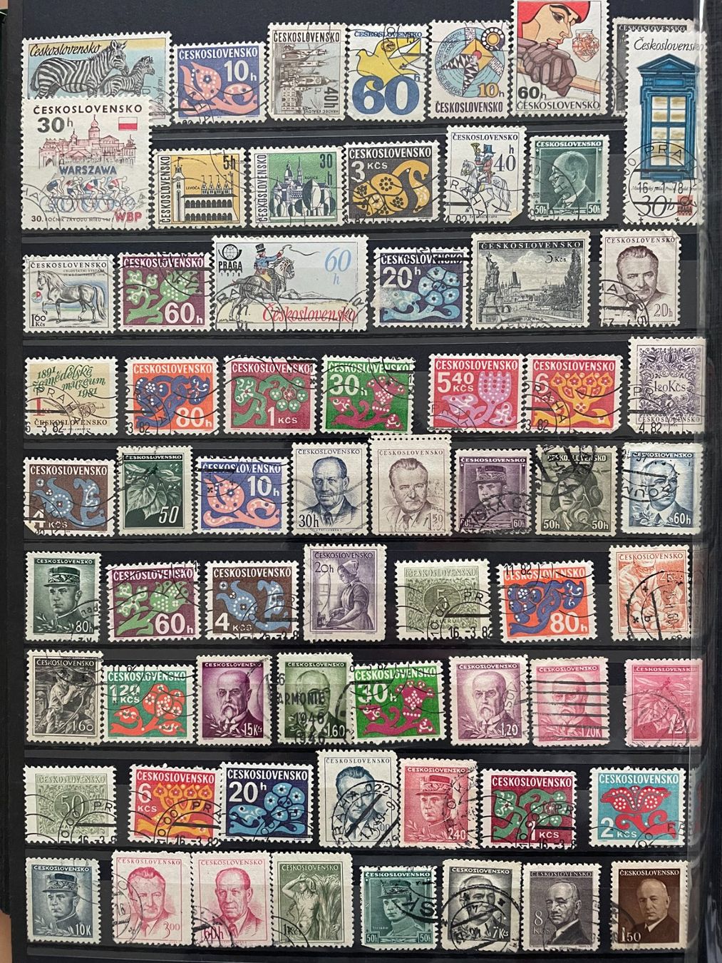 Tutti i francobolli: Briefmarkensammlung Tschechoslowakei – Usato da Mägenwil venduto da Zidane1