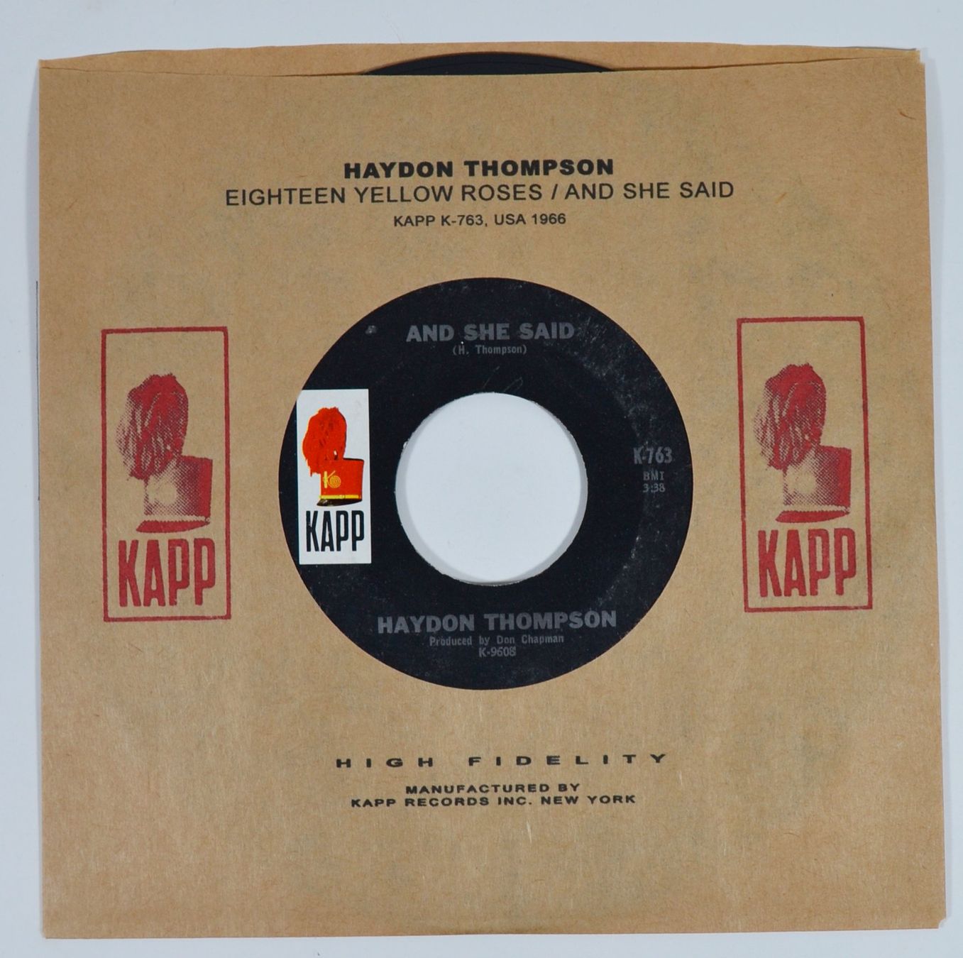 Dischi in vinile: Single: HAYDON THOMPSON - Eighteen Yellow Roses – Nuovo (secondo la descrizione) da Frenkendorf venduto da Yard-Sale-2000