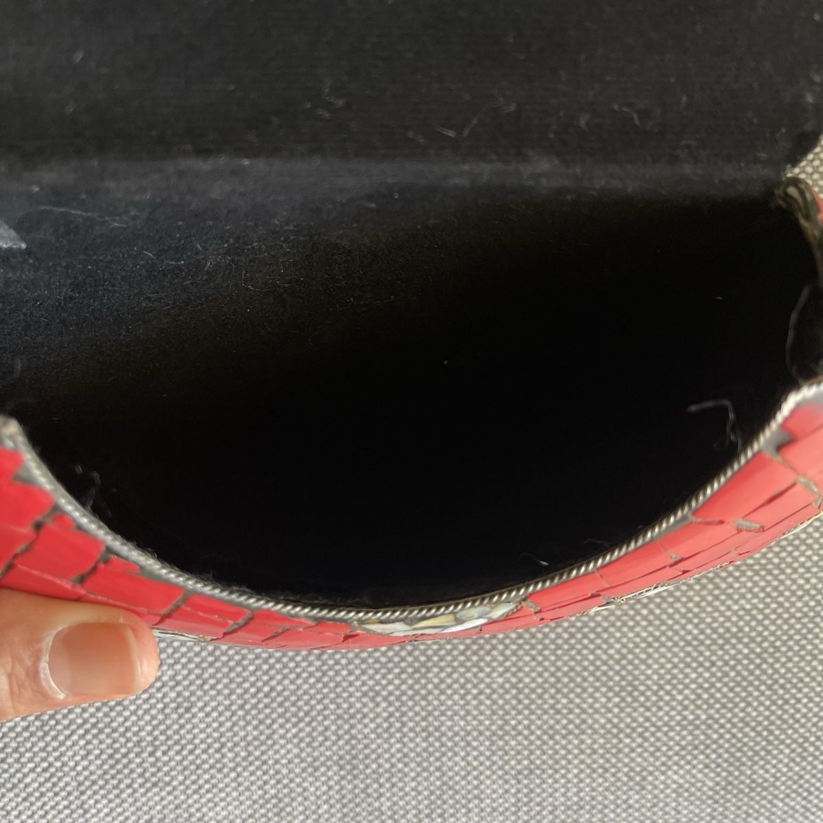 Borse: Rote Mosaik-Tasche mit Kette – Einzigartig – Nuovo (secondo la descrizione) da Bern venduto da dek_7bjd 8