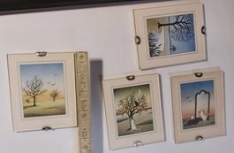 Bildli klein, 4er Set, Baum und Katze