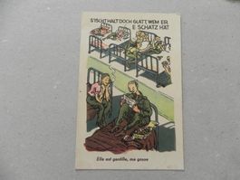 CH Humor Motiv Karte Miltär Rueblikarte Bären Katzen ca.1930