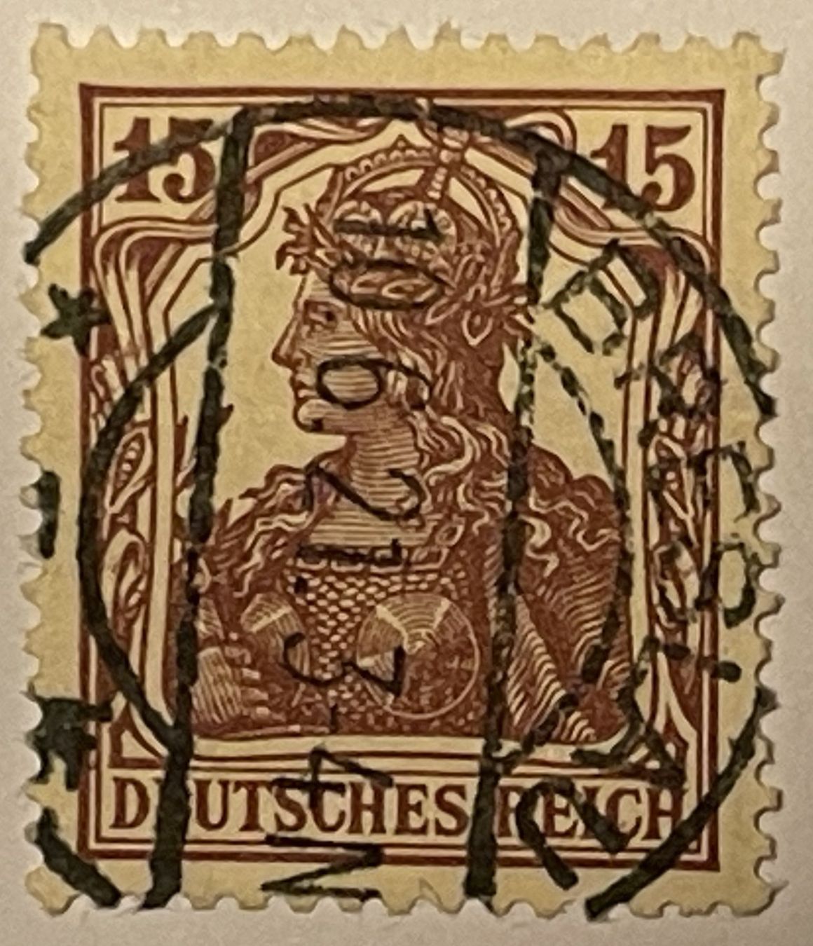Tutti i francobolli: Deutsches Reich 15 Pfennig – Usato da Oftringen venduto da Vucki 1