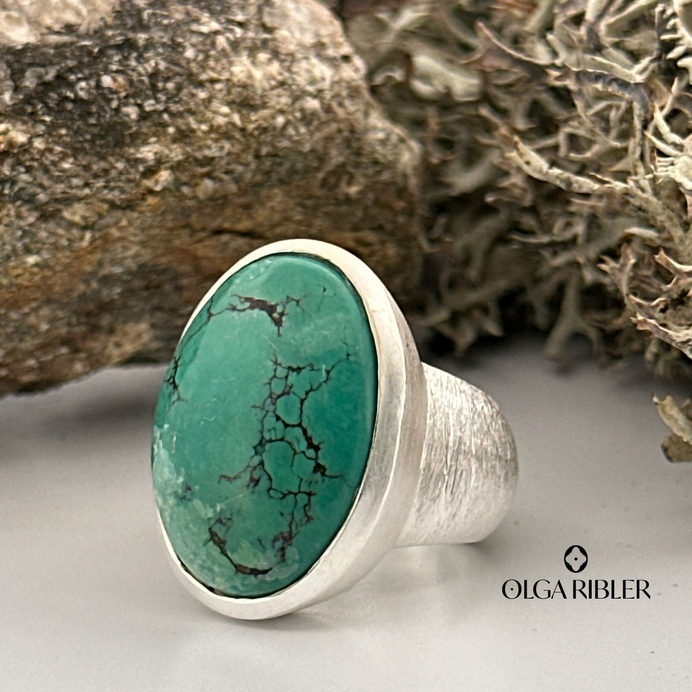 Olga Ribler Anelli: Unikate Silber Ring 925 mit Türkise Grösse 52 – Nuovo (secondo la descrizione) da Luzern venduto da Schmuckoutlet 3