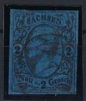 Altdeutschland 1855 Sachsen 2 Neu-Groschen gest.