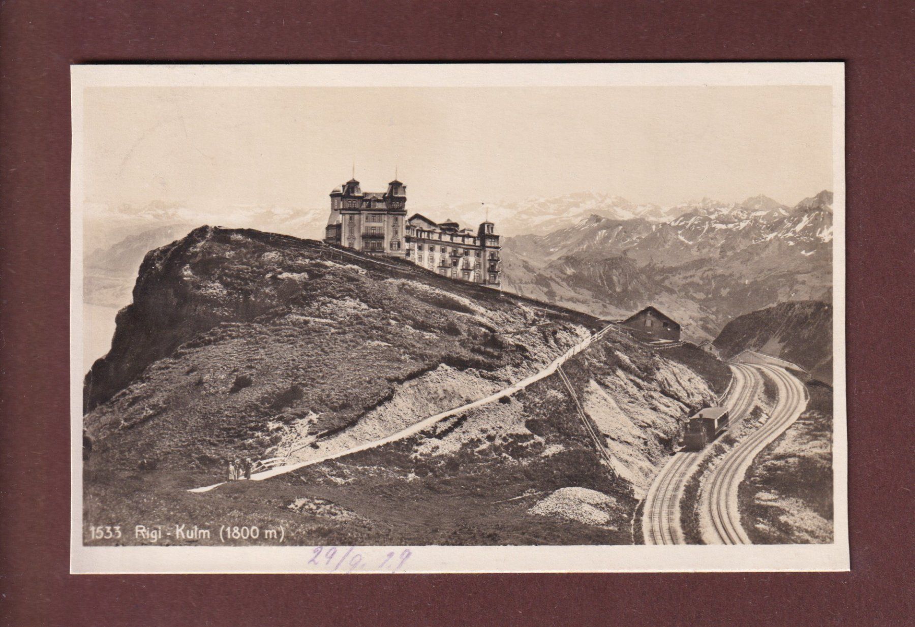 Cartes postales: RIGI-KULM - 1929 – D'occasion à Pully par nicecards-shop