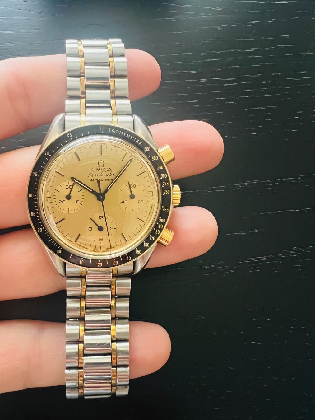 Omega Uhren: Omega Speedmaster gold – Gebraucht aus weggis von Minusio12 6