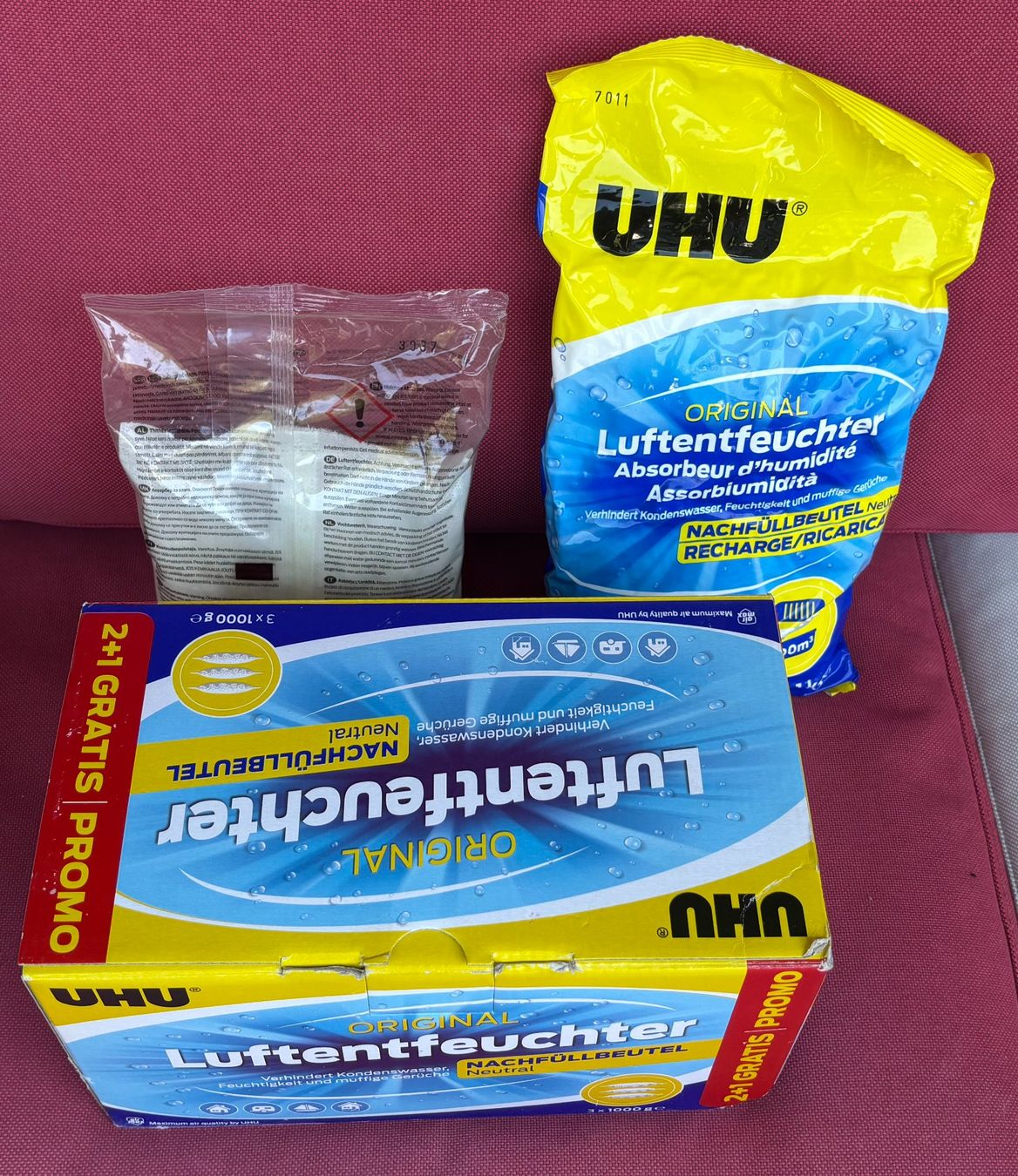 Deumidificatori: UHU Luftentfeuchter - Nachfüllbeutel - ca 4,5 kg – Nuovo e nell'imballaggio originale da Rheinfelden venduto da sabine0101