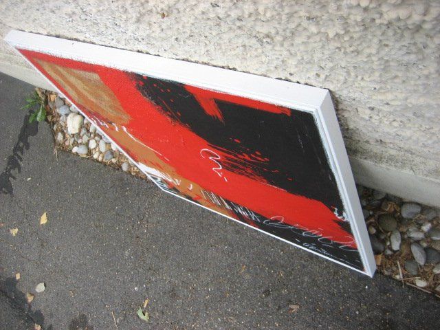 Gemälde: Abstraktes Gemälde rot schwarz – Gebraucht aus Winterthur von pf02 5