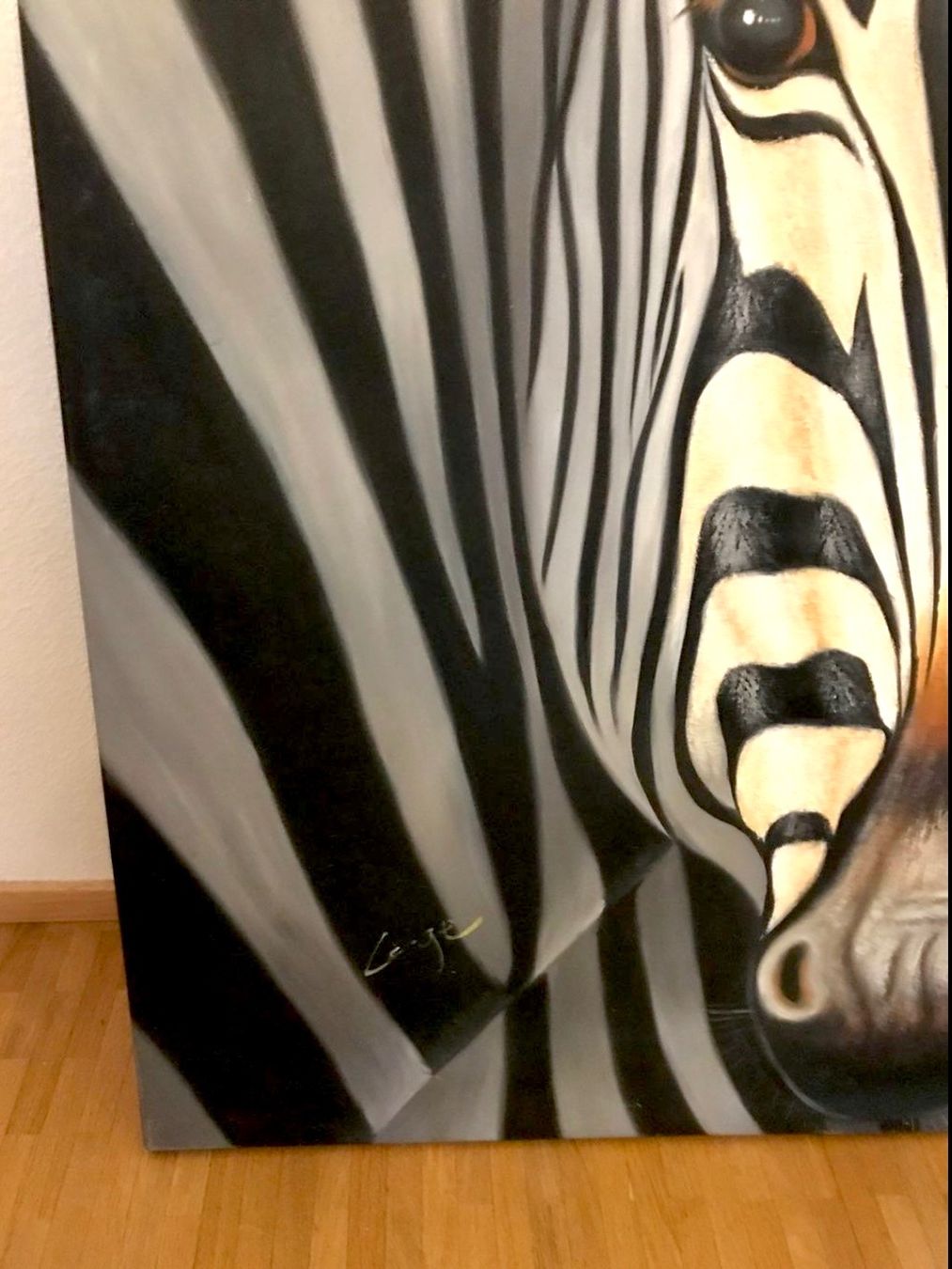 Poster & Bilder: Zebra Bild mit Zertifikat / 120/80cm – Gebraucht aus Basel von JJ.Elena 2