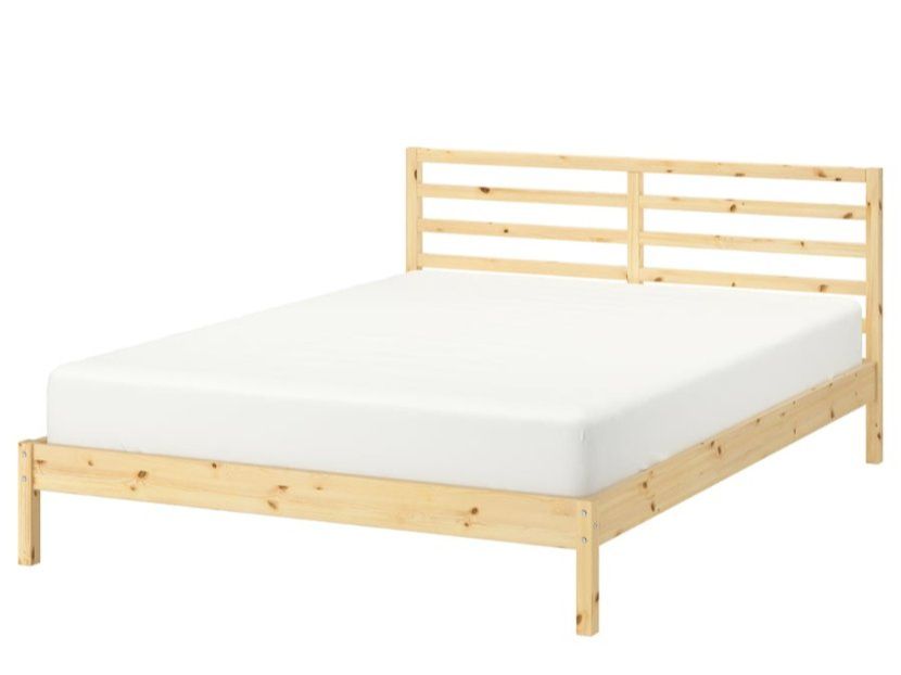 Ikea Lits: Naturally Darkened Solid Pine IKEA Tarva Bed 160x200cm – D'occasion à Zürich par nellaa 3