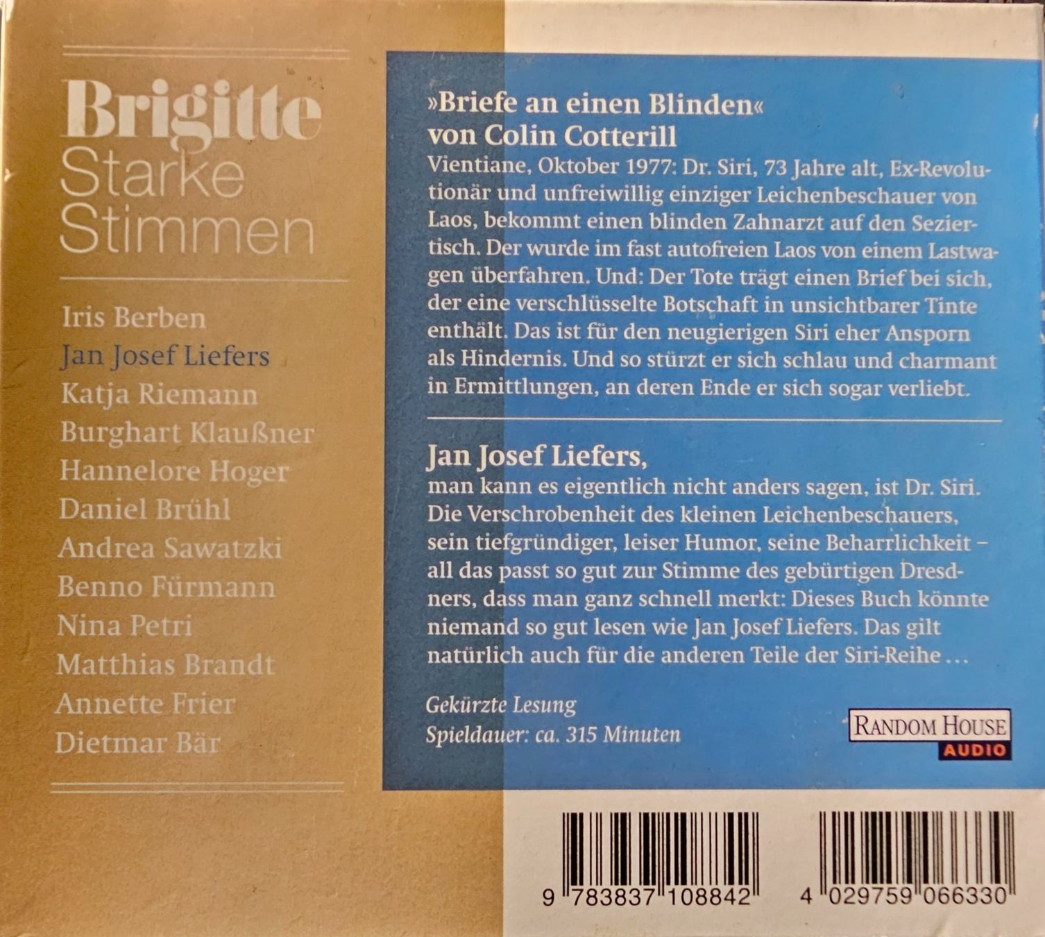 Audiolibri: Brigitte Starke Stimmen - Briefe an einen Blinden – Usato da Wahlen b. Laufen venduto da Cg10 5