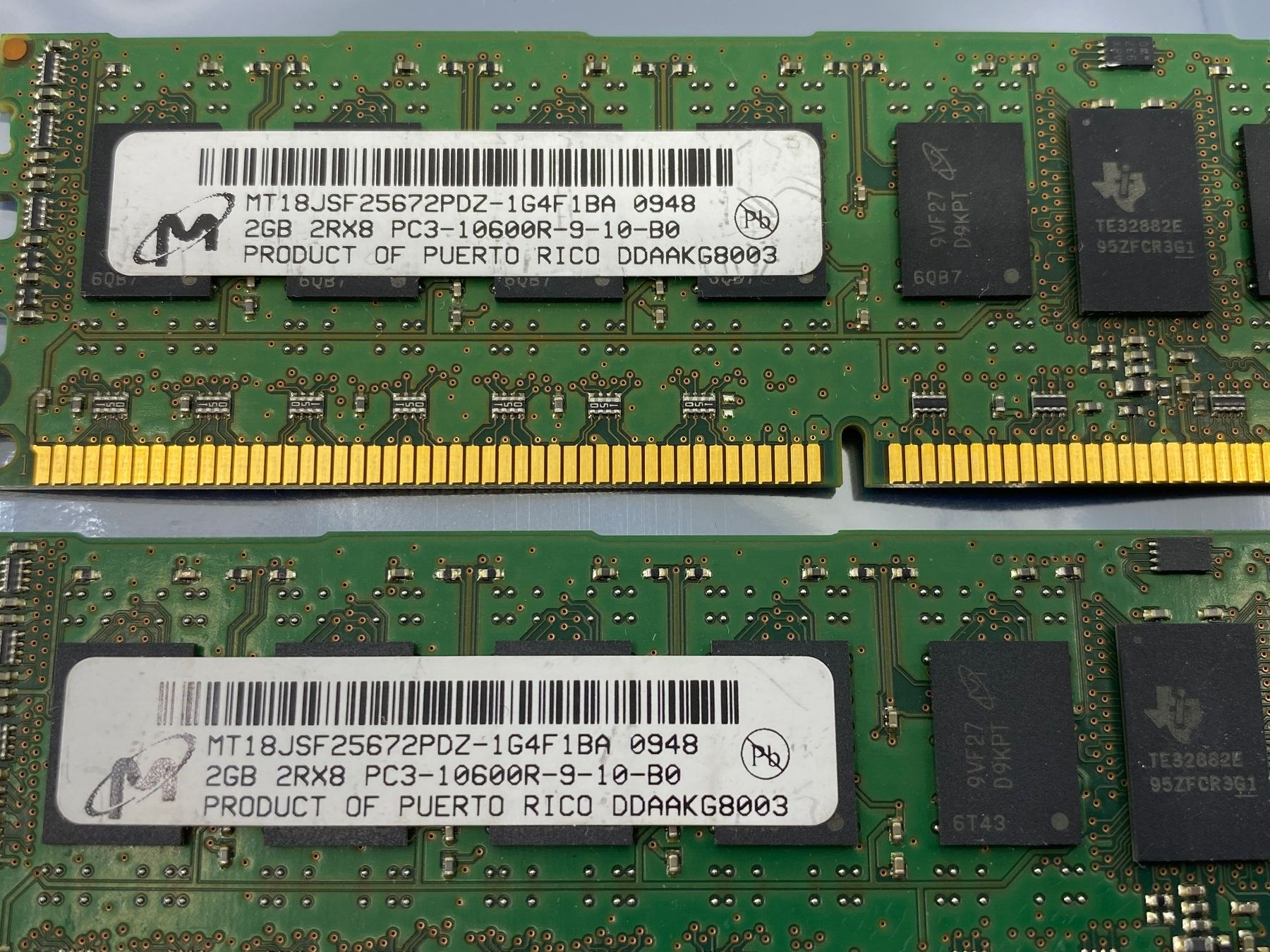 Memoria / RAM: 2x 2GB 2Rx8 PC3 10600R Memory Module – Usato da Langwiesen venduto da Restposten-24 1