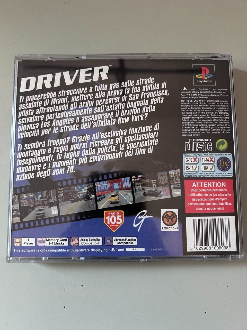 Sony Giochi: Driver per Sony PlayStation (PS1) – Usato da Giubiasco venduto da LorisVale 1